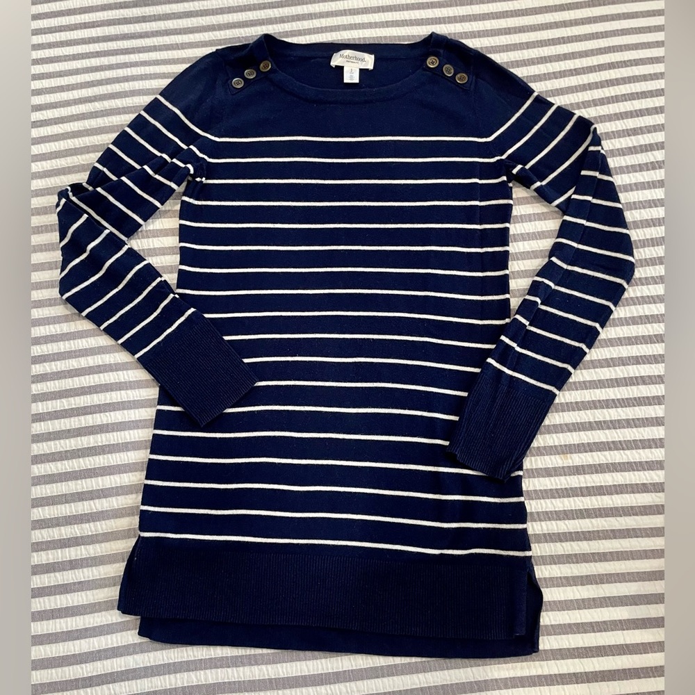 Motherhood Maternity Striped Sweater Small